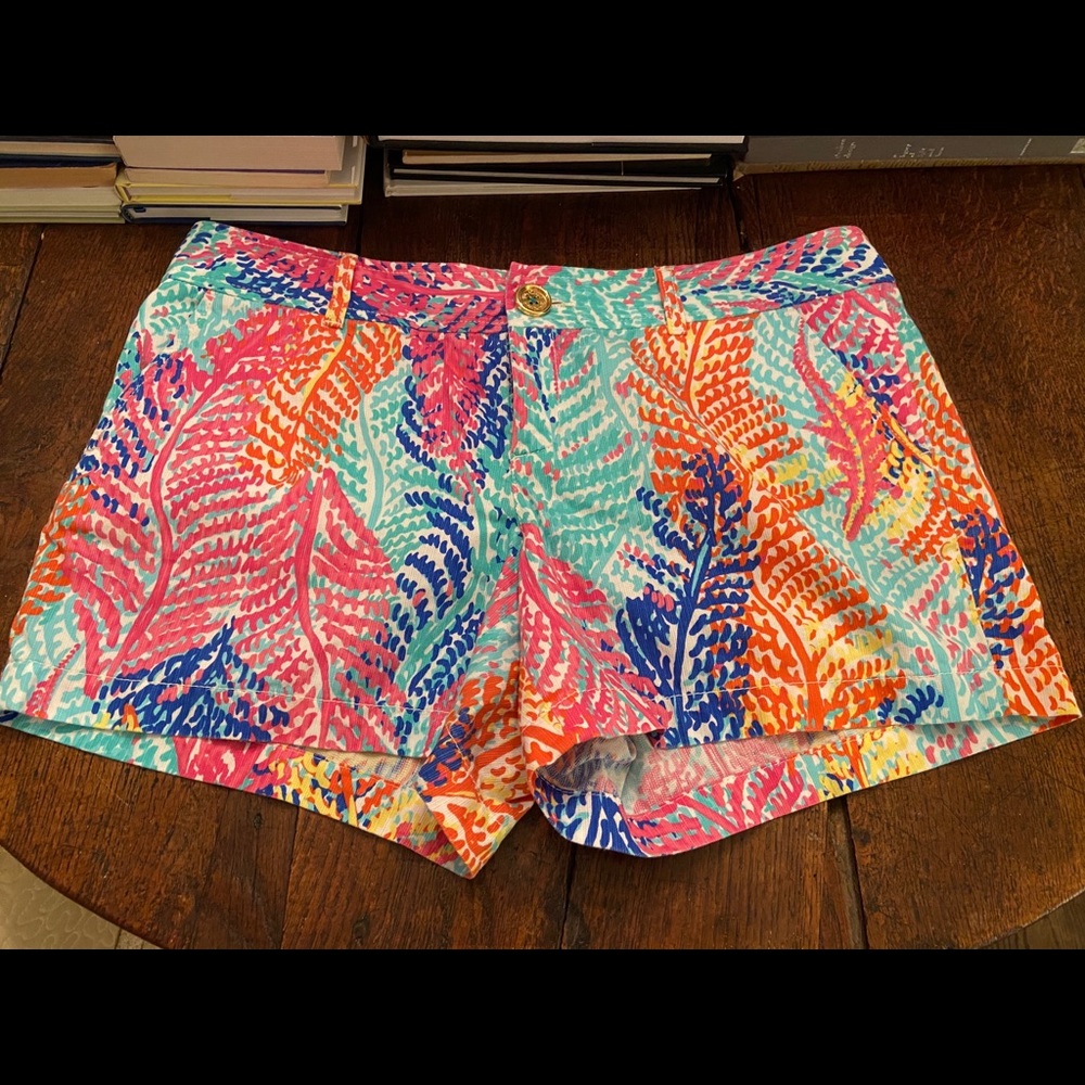 Lilly Pulitzer Vibrant Multi-Color Fern Print Shorts